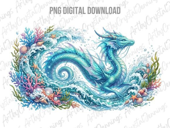 Download Watercolor Ocean Wave Water Dragon PNG - Png Collection