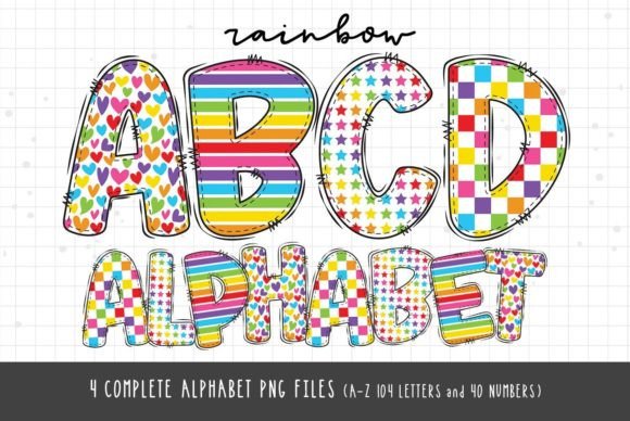 Download Alphabet Letters Heart &amp; Star Rainbow - Premium Resources