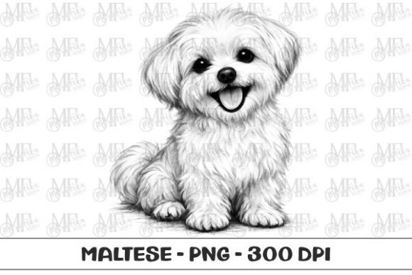 Download Maltese Dog Sketch PNG - Png Collection