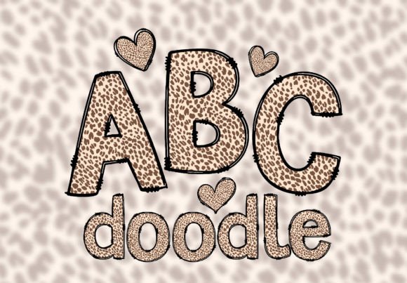 Download Doodle Letters Animal Print Alphabet PNG - Premium Resources