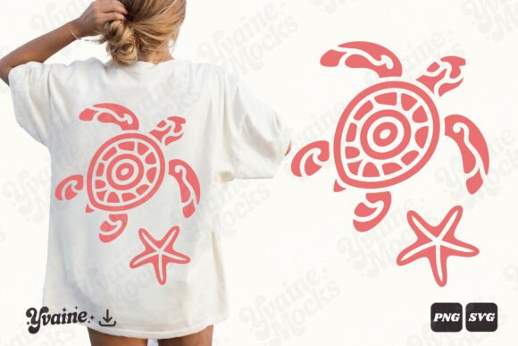 Download Boho Sea Turtle Coastal Summer PNG SVG - Png Collection