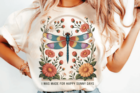 Download Dragonfly Floral Vintage PNG Design - Png Collection