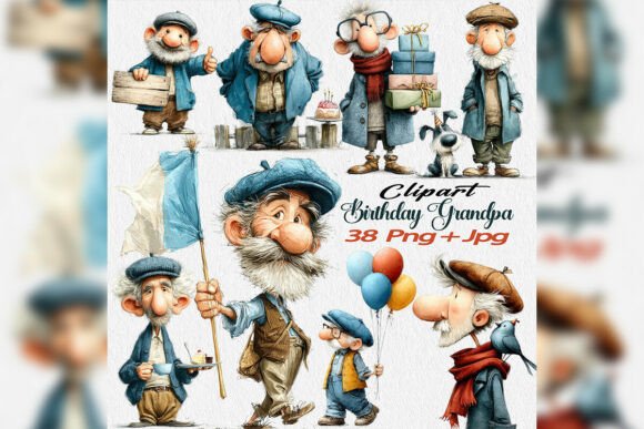 Download Birthday Grandpa Clipart PNG Bundle - Png Collection