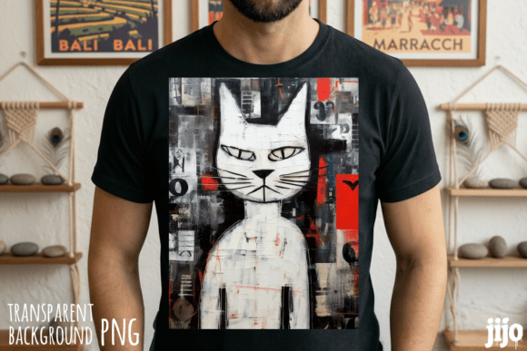 Download Cat Abstract Art Graffiti PNG - Png Collection