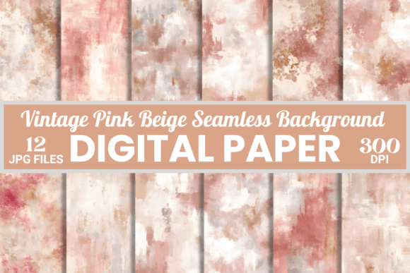 Download Vintage Pink Beige Texture Digital Paper - Beige Collection