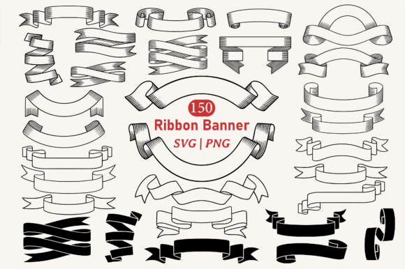Download Ribbon Banner SVG PNG Clipart Bundle - Png Collection
