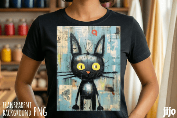Download Cat Abstract Whimsical Art PNG - Png Collection