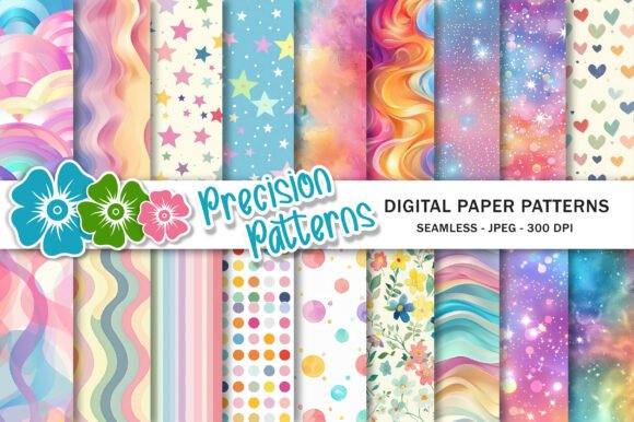 Download Pastel Rainbow Digital Paper - Rainbow Collection