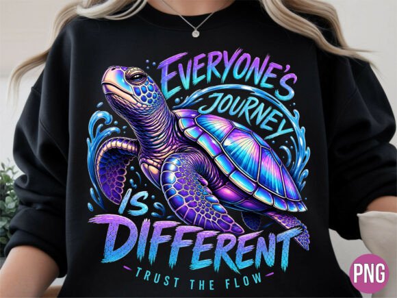 Download Sea Turtle Trust the Flow PNG Tshirt - Png Collection