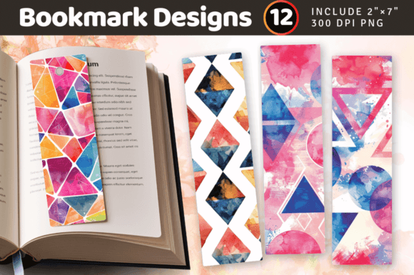 Download Watercolor Geometric Shapes PNG Bookmark - Png Collection