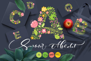 Download Hand Drawn Summer Flower Alphabet - Alphabet Collection
