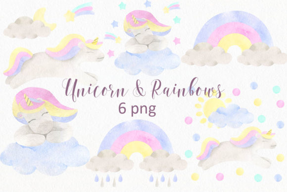 Download Unicorn &amp; Rainbows Clipart - Rainbow Collection