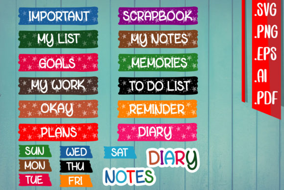 Download Planner Scrapbook Svg Eps Ai Png Pdf - Png Collection