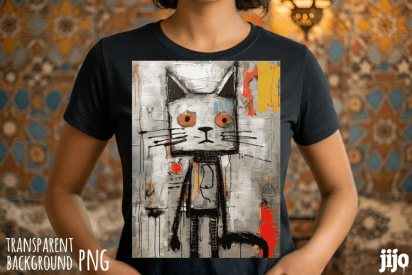 Download Cat Abstract Art Grunge PNG - Png Collection