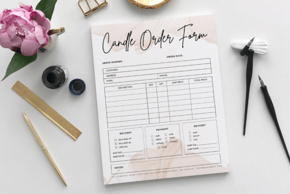 Download Editable Candle Order Form Template - Template Collection
