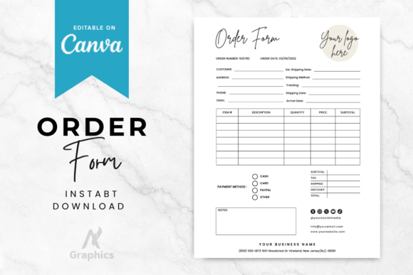 Download Editable Simple Order Form Template - Template Collection