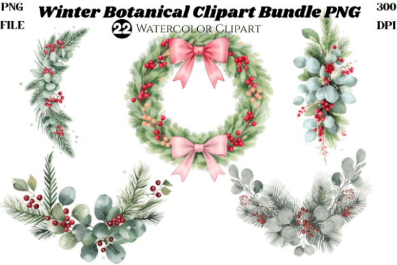 Download Winter Botanical Clipart Bundle PNG | - Png Collection