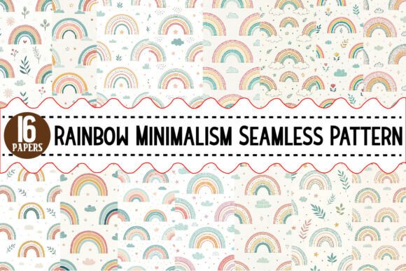 Download Rainbow Minimalism Seamless Pattern - Rainbow Collection