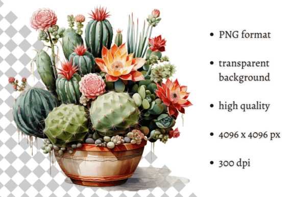 Download Potted Cactus PNG Illustration - Png Collection