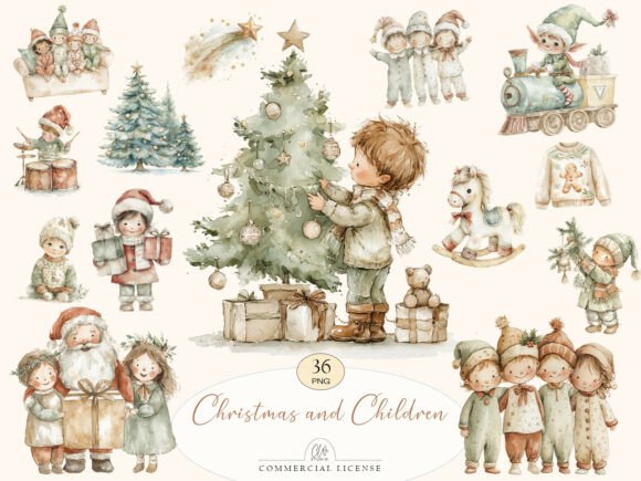 Download 36 PNG Christmas and Children Clipart - Png Collection