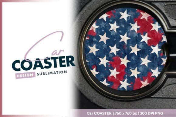 Download Patriotic Round Car Coaster Png Design - Png Collection